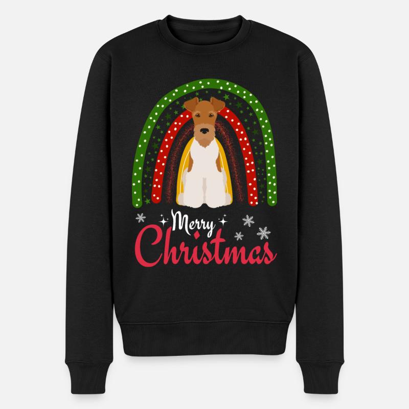Noël Fox Terrier - Pull Premium bio Homme - noir