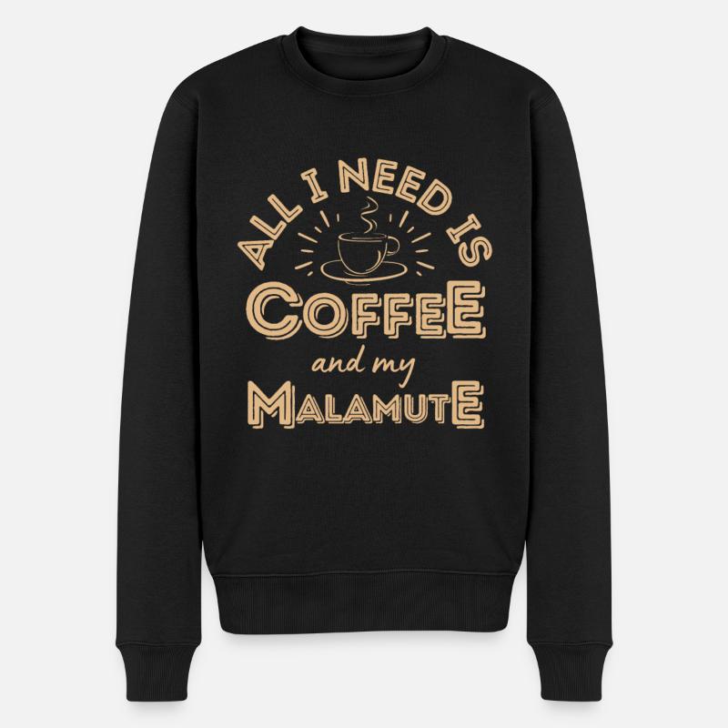 Malamute Café Pour Chiens - Pull Premium bio Homme - noir