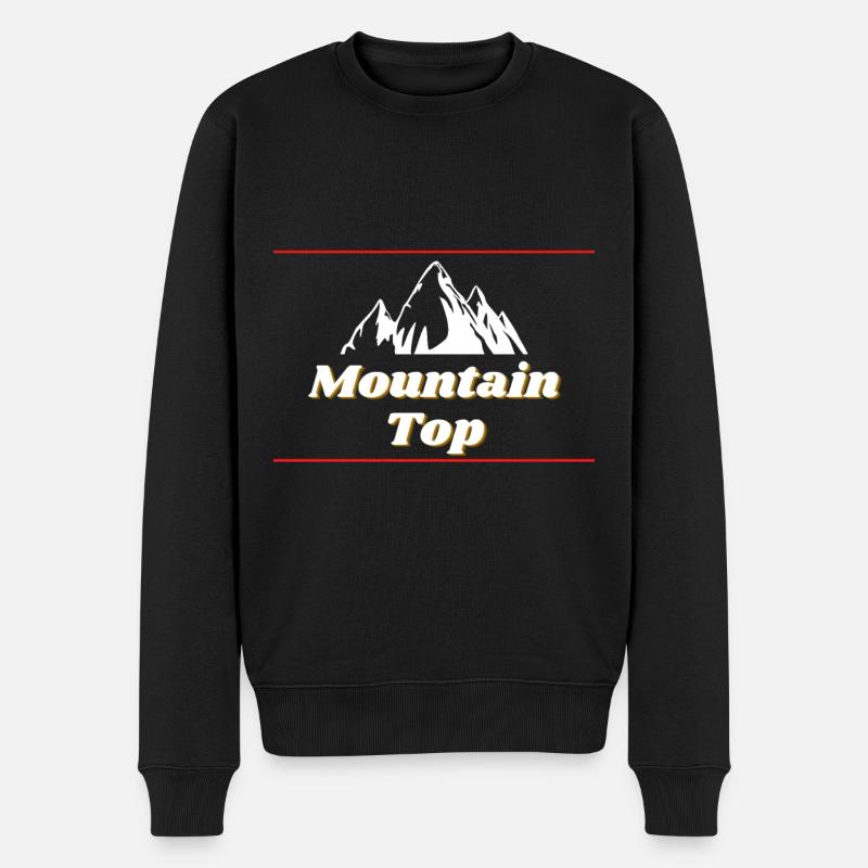 Mountain Top - Männer Premium Bio Pullover - Schwarz