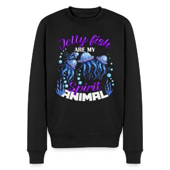Jellyfish Fan Soul Animal Sea Animal Diver Chercheur - Pull Premium bio Homme - noir - Devant - Nico (187cm)