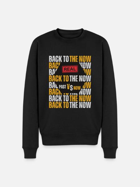 Back to the Now - Men's Premium Organic Jumper - black