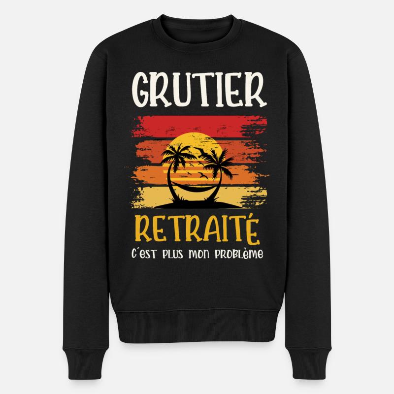 grutier retraité - Pull Premium bio Homme - noir