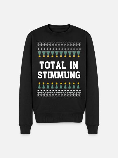 Total in Weihnachtsstimmung - Männer Premium Bio Pullover - Schwarz