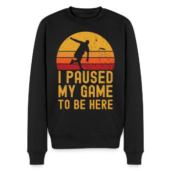 Frisbee retro vintage - Men's Premium Organic Jumper - black - Front - Nico (187cm)