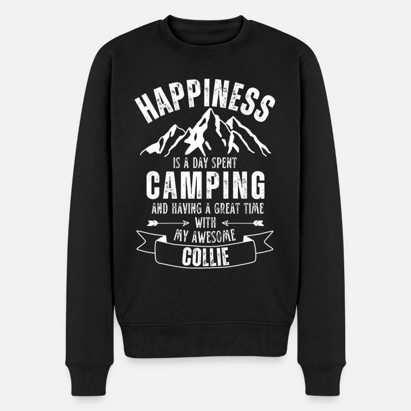 Camping et Collie - Pull Premium bio Homme - noir