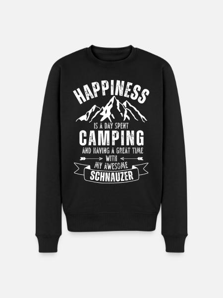 Camping et Schnauzer - Pull Premium bio Homme - noir