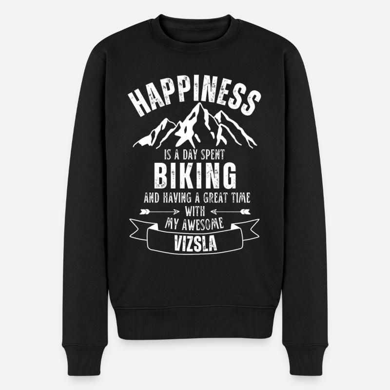 Cyclisme et Vizsla - Pull Premium bio Homme - noir