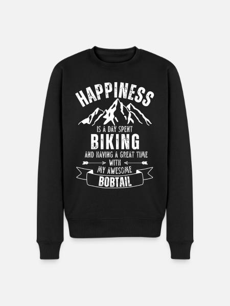 Cycling and Bobtail - Men's Premium Organic Jumper - black
