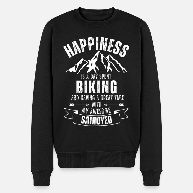 Cyclisme et Samoyède - Pull Premium bio Homme - noir