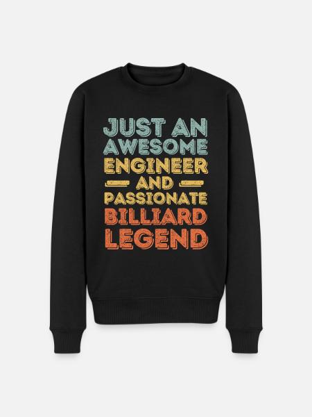 Engineer billiards retro - Men's Premium Organic Jumper - black
