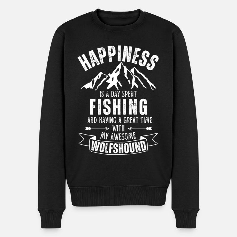 Pêche et Wolfhound - Pull Premium bio Homme - noir