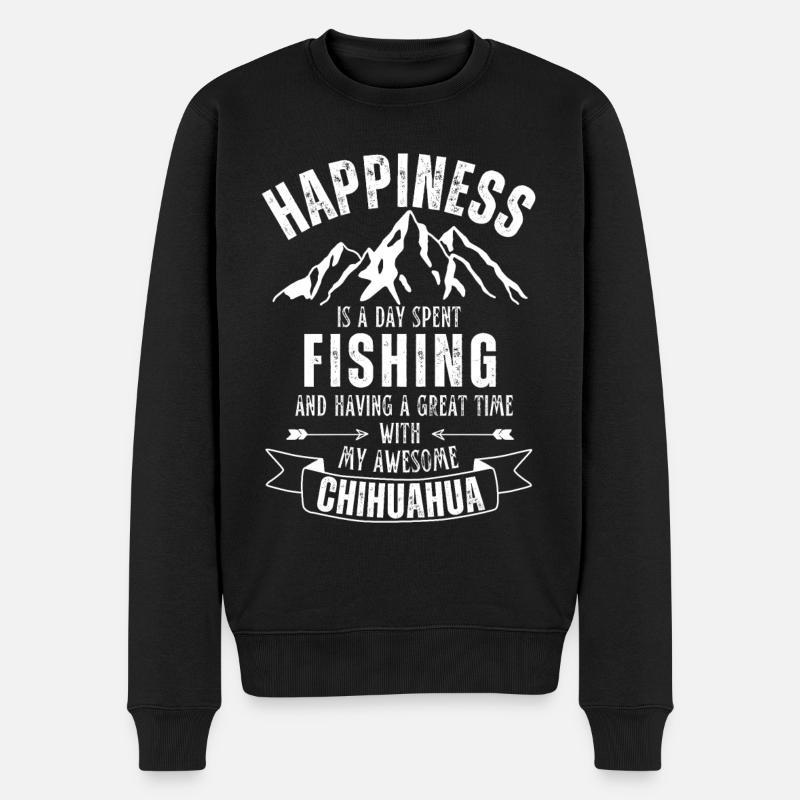 Pêche et Chihuahua - Pull Premium bio Homme - noir