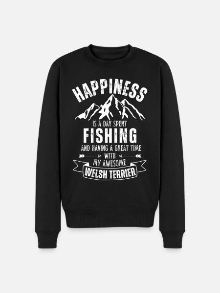 Fishing and Welsh Terriers - Men's Premium Organic Jumper - black