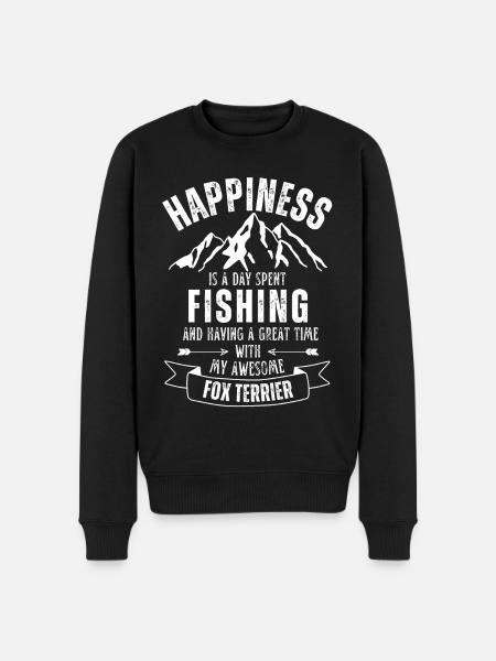 Fishing and Fox Terriers - Men's Premium Organic Jumper - black
