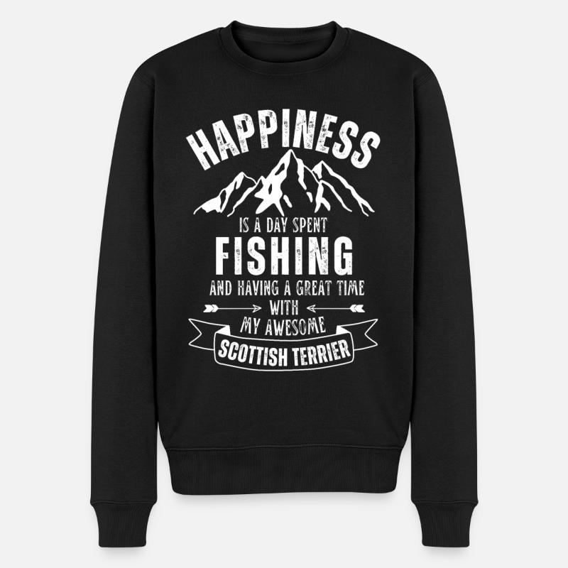 Pêche et terriers écossais - Pull Premium bio Homme - noir