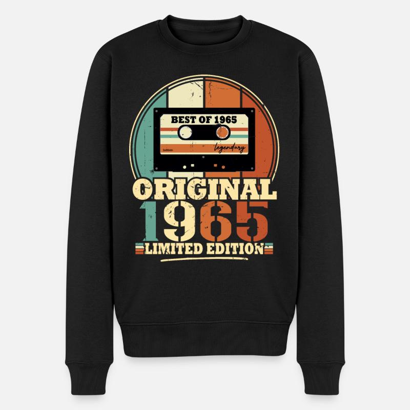 Original 1965 Retro Vintage Geburtstagsgeschenk - Männer Premium Bio Pullover - Schwarz