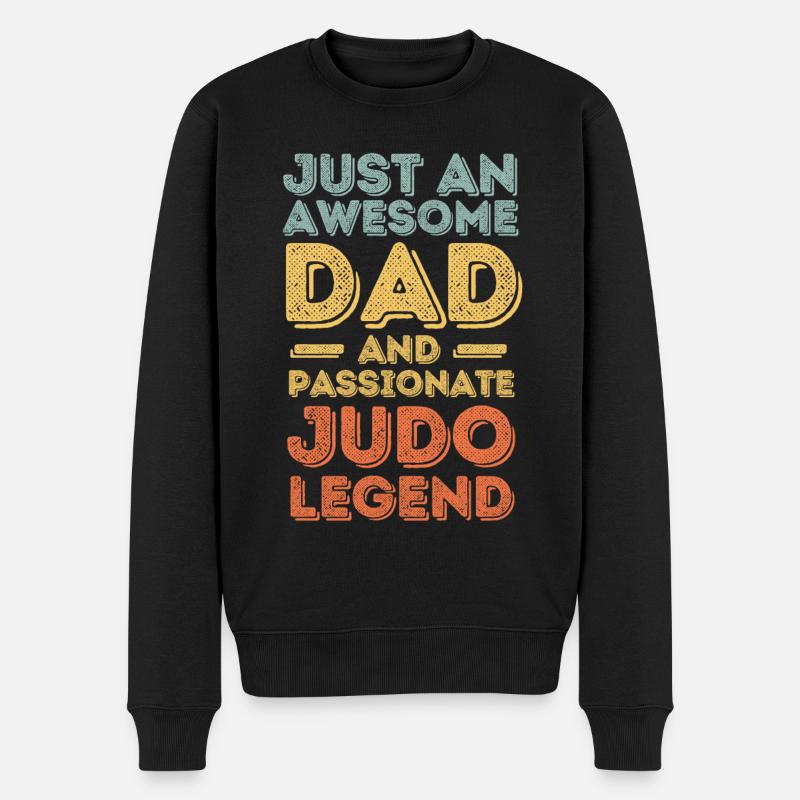 Papa Judo rétro - Pull Premium bio Homme - noir