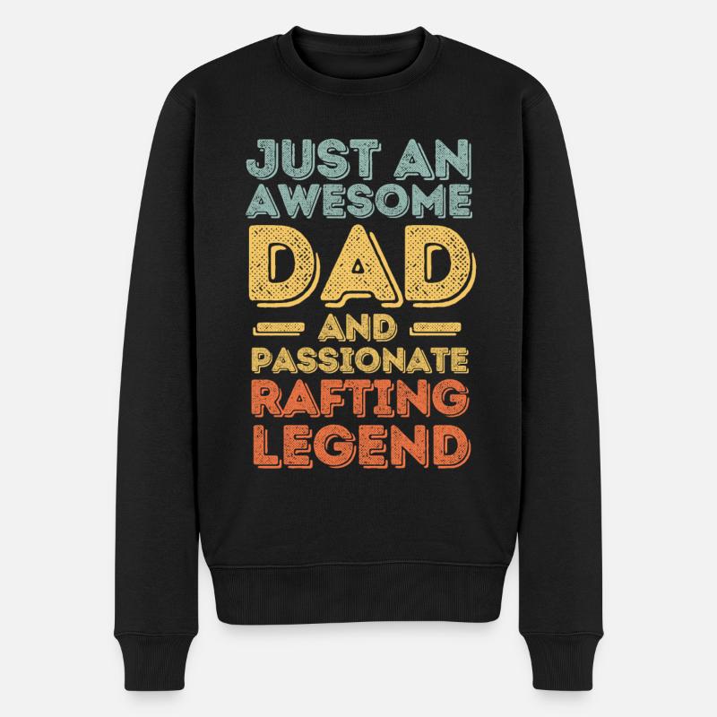 Papa rafting rétro - Pull Premium bio Homme - noir