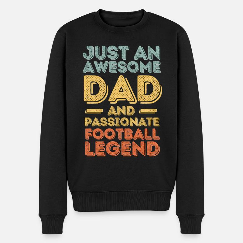 Papa football rétro - Pull Premium bio Homme - noir