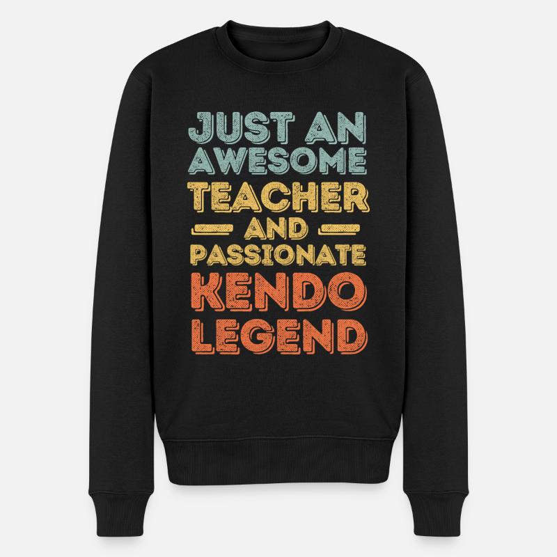 Professeur Kendo rétro - Pull Premium bio Homme - noir