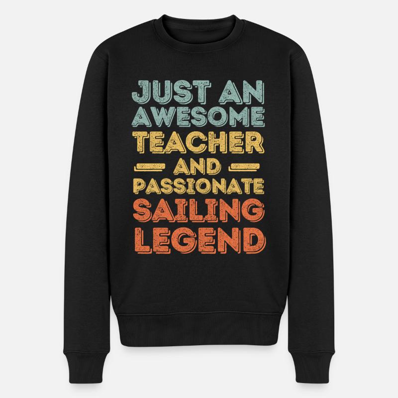 Instructor sailing retro - Men's Premium Organic Jumper - black