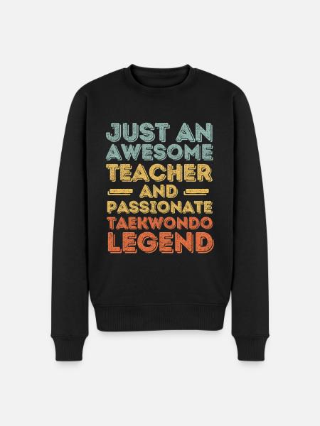 Teacher Taekwondo retro - Men's Premium Organic Jumper - black