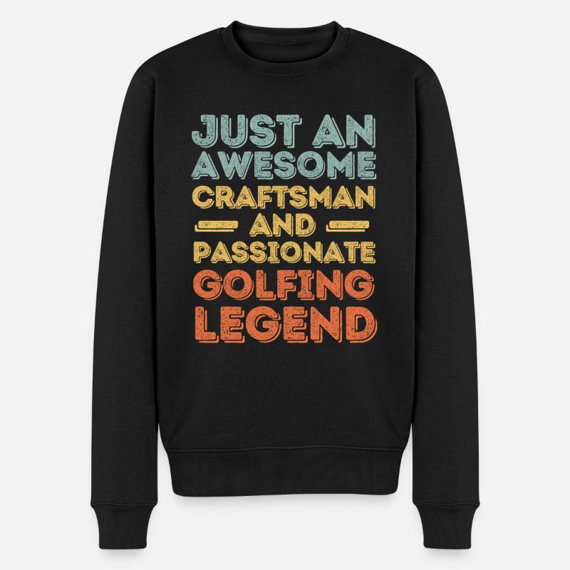 Artisan golf rétro - Pull Premium bio Homme - noir