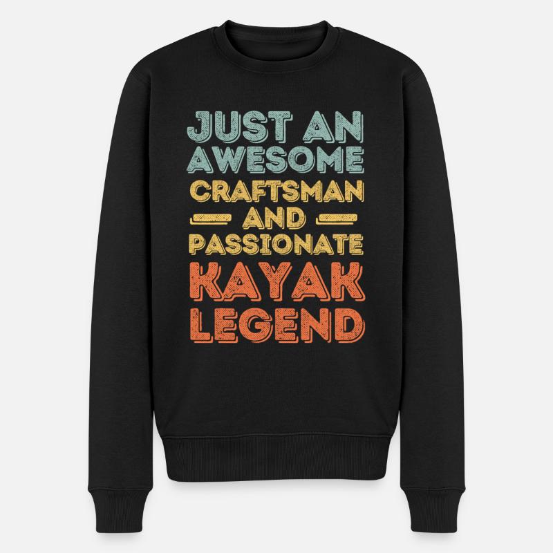 Craftsman Kayak rétro - Pull Premium bio Homme - noir