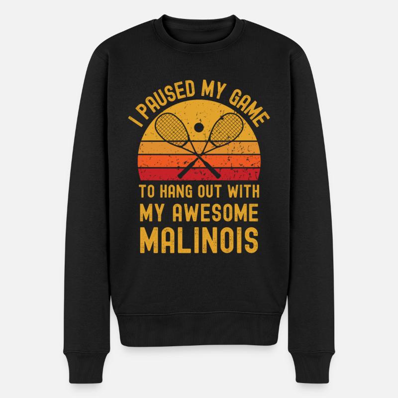 Squash und Malinois - Männer Premium Bio Pullover - Schwarz