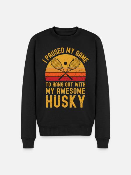 Squash and Husky - Men's Premium Organic Jumper - black