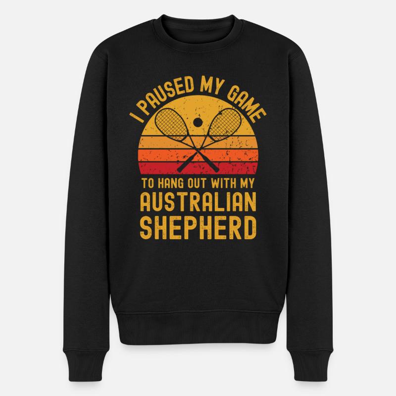 Courge et berger australien - Pull Premium bio Homme - noir