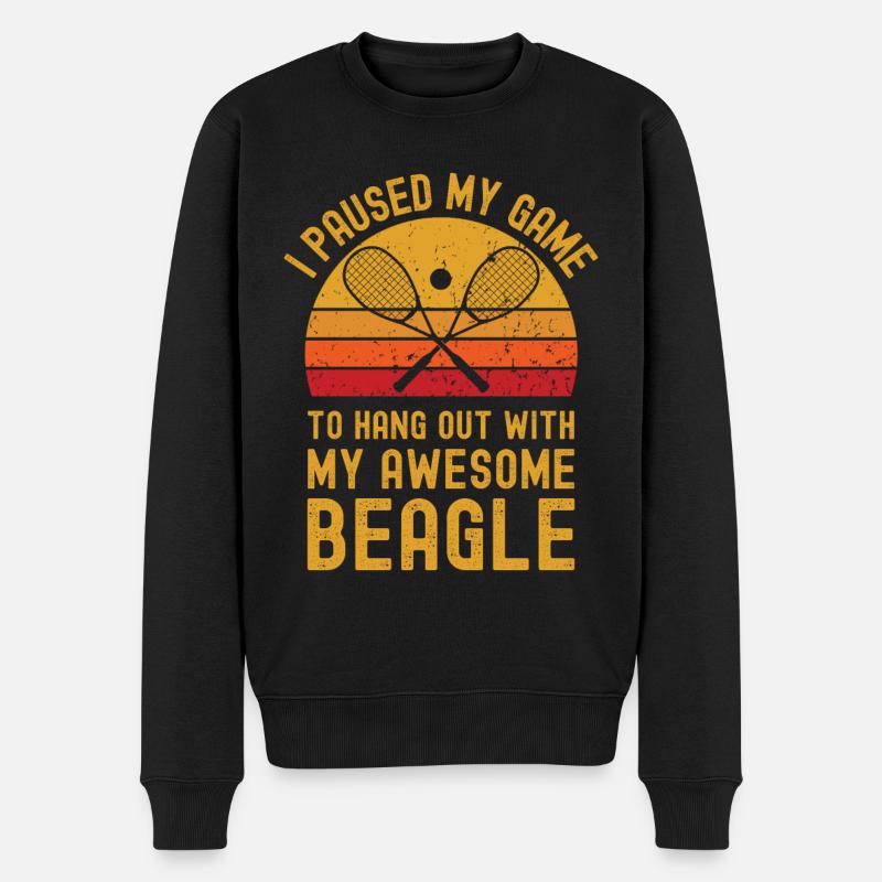 Courge et Beagle - Pull Premium bio Homme - noir