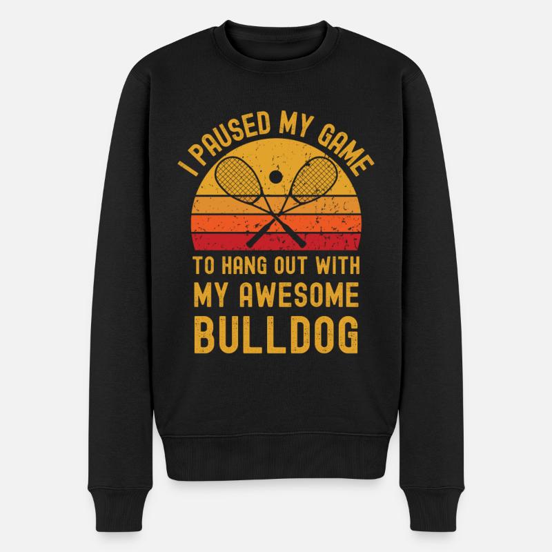 Courge et bouledogue - Pull Premium bio Homme - noir