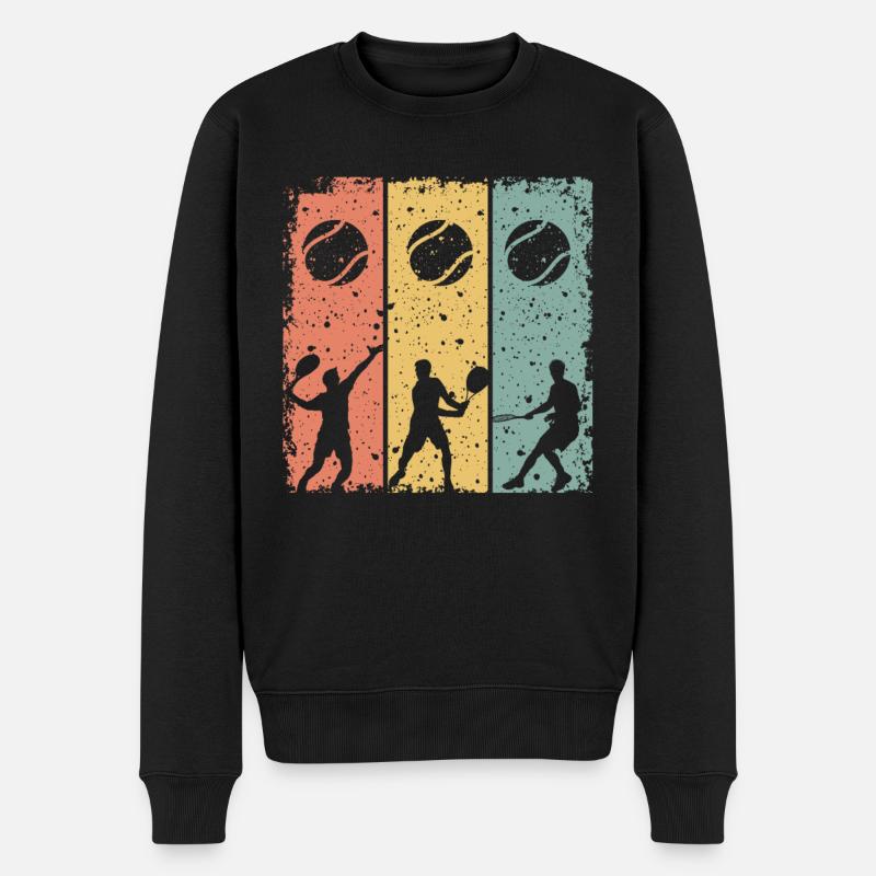 Tennis Rétro - Pull Premium bio Homme - noir