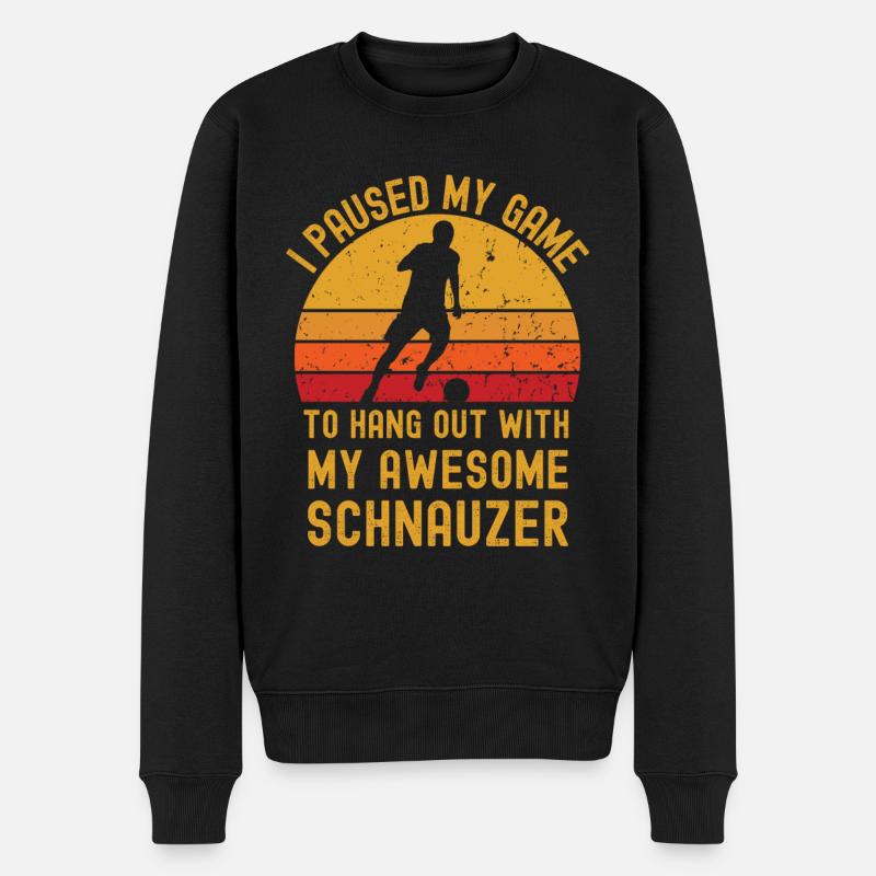 Football et Schnauzer - Pull Premium bio Homme - noir