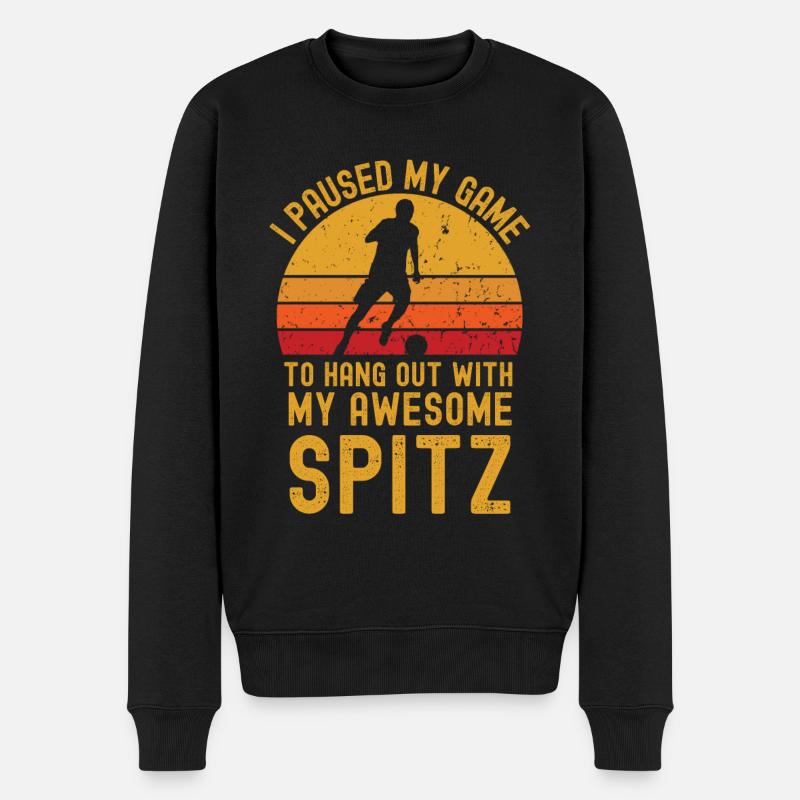 Football et Spitz - Pull Premium bio Homme - noir