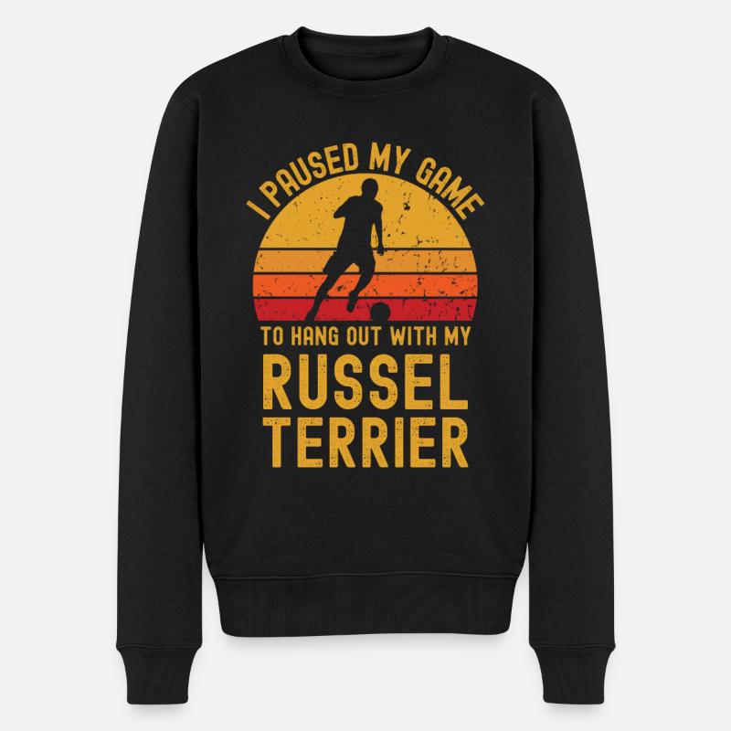 Football et Russel Terriers - Pull Premium bio Homme - noir