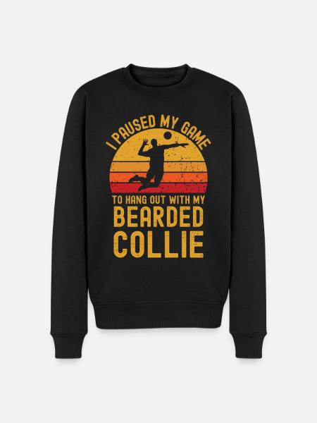 Volleyball and Bearded-Collie - Men's Premium Organic Jumper - black