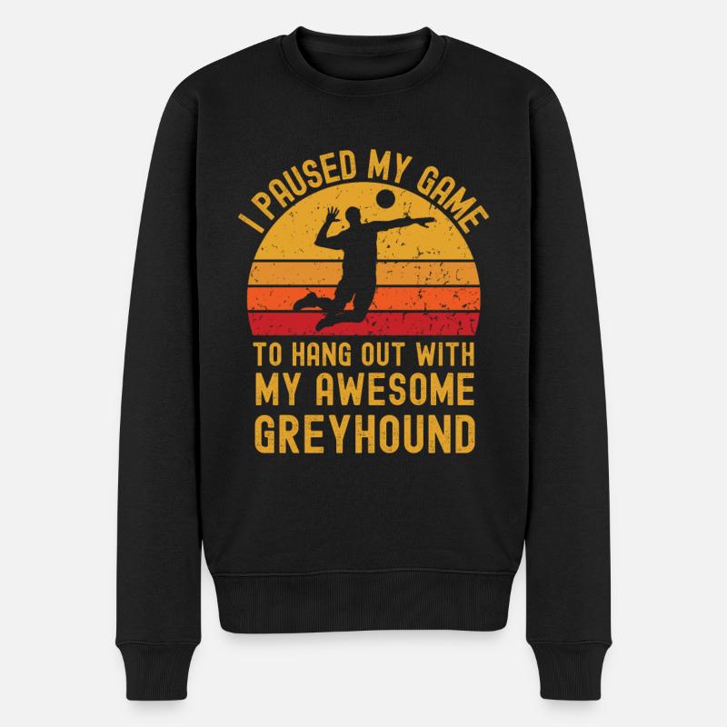 Volleyball et Greyhound - Pull Premium bio Homme - noir