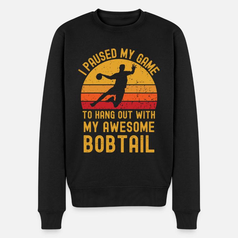 Handball et Bobtail - Pull Premium bio Homme - noir