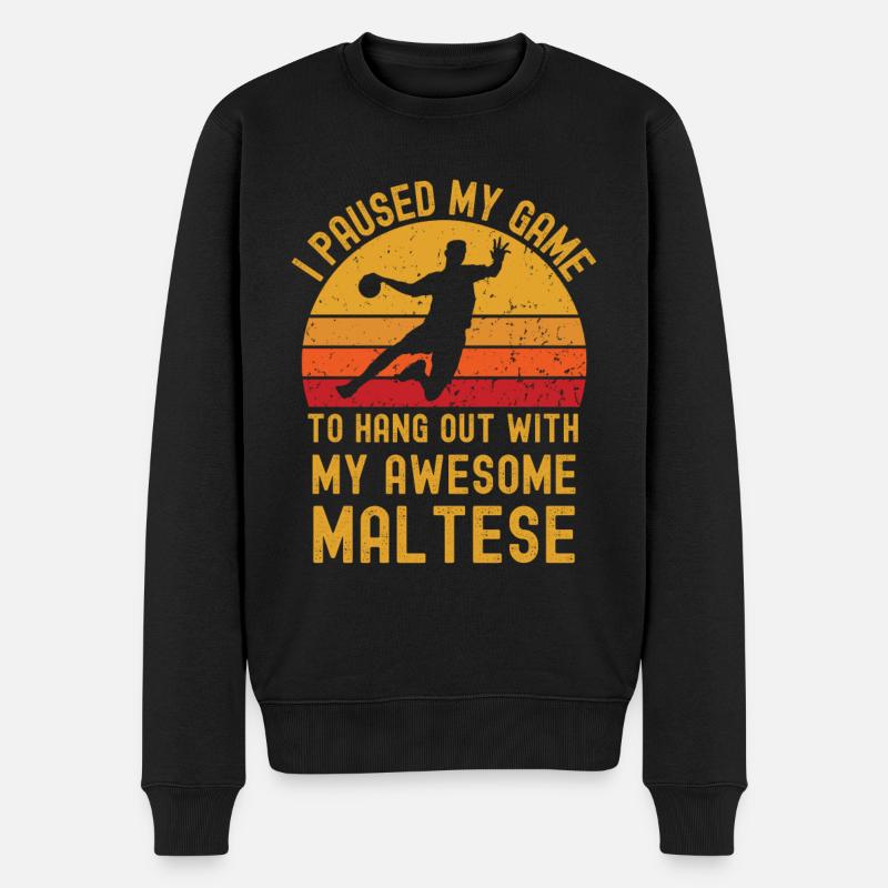 Handball et maltais - Pull Premium bio Homme - noir