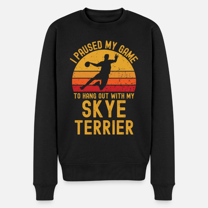 Handball et Skye Terriers - Pull Premium bio Homme - noir