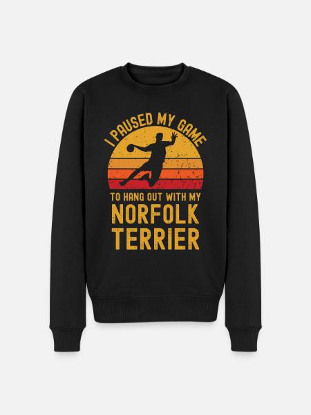 Handball and Norfolk Terriers - Men's Premium Organic Jumper - black