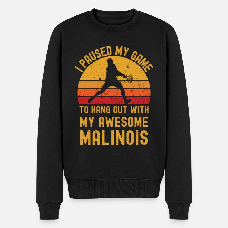 Tennis et Malinois - Pull Premium bio Homme - noir