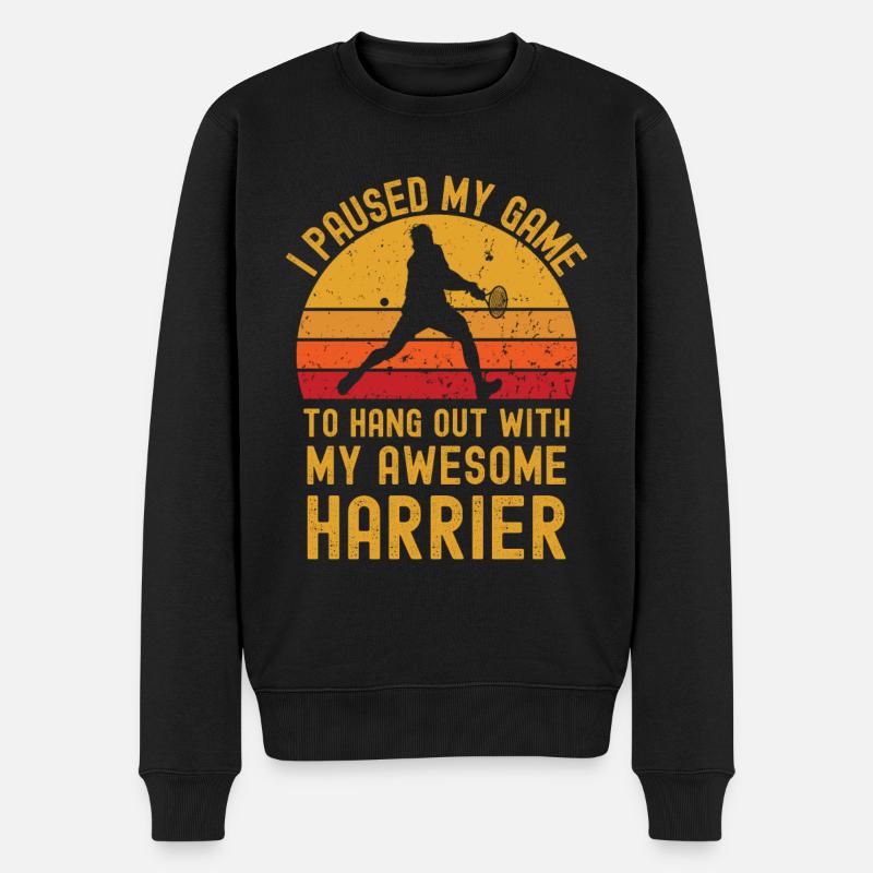 Tennis et Harrier - Pull Premium bio Homme - noir
