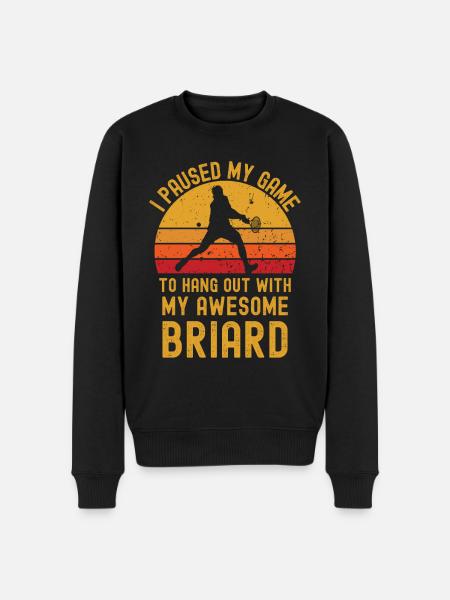 Tennis and Briard - Men's Premium Organic Jumper - black