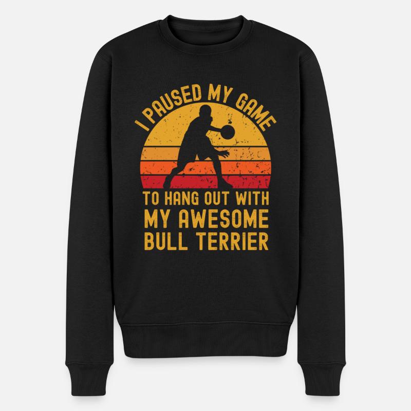Basketball et Bull Terriers - Pull Premium bio Homme - noir