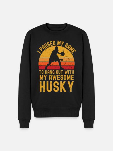 Basketball and Husky - Men's Premium Organic Jumper - black