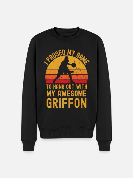 Basketball and Griffon - Men's Premium Organic Jumper - black
