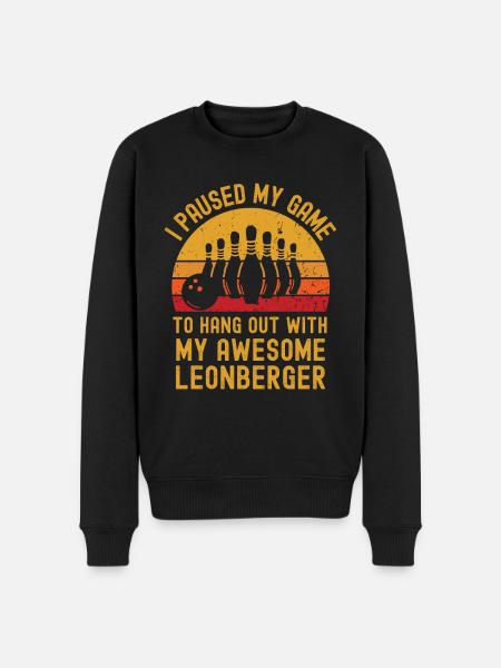 Bowling and Leonberger - Men's Premium Organic Jumper - black